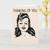 FUNNY RETRO HOUSEWIFE DENKEN SIE & TACOS KARTE (Gelbe Blume)