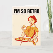 FUNNY RETRO HOUSEWIFE GREETCARDS KARTE (Vorderseite)