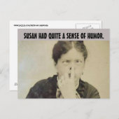 FUNNY RETRO HOUSEWIFF 'FUNNY FACE' Postkarten (Vorne/Hinten)