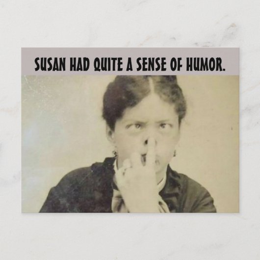 FUNNY RETRO HOUSEWIFF 'FUNNY FACE' Postkarten (Vorderseite)