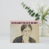 FUNNY RETRO HOUSEWIFF 'FUNNY FACE' Postkarten (Stehend Vorderseite)