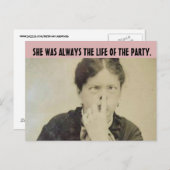 FUNNY RETRO HOUSEWIFF 'FUNNY FACE' Postkarten (Vorne/Hinten)