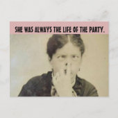 FUNNY RETRO HOUSEWIFF 'FUNNY FACE' Postkarten (Vorderseite)