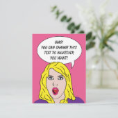 FUNNY RETRO HUMANISCHE Einladungen (Stehend Vorderseite)