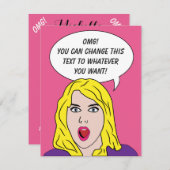 FUNNY RETRO HUMANISCHE Einladungen (Vorne/Hinten)