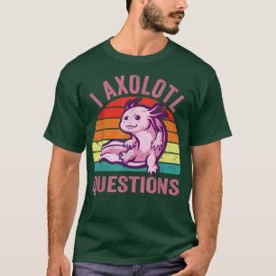 Funny Retro I Aolotl Question Blue Salamander Kids T-Shirt
