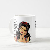 Funny Retro I Don't Rise and Shine Individuelle Na Kaffeetasse (Vorderseite Links)