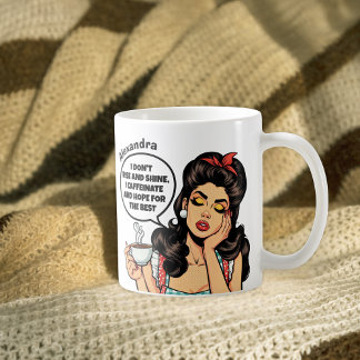 Funny Retro I Don't Rise and Shine Individuelle Na Kaffeetasse
