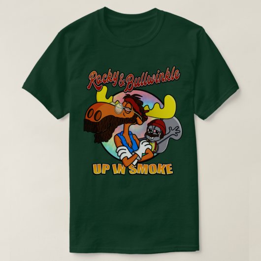 Funny Retro im Rauchdesign T-Shirt (Design vorne)