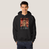 Funny Retro Japanese Catzilla Abyssinian Cat Hoodie (Vorne ganz)