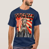 Funny Retro Japanese Dogzilla Irish Wolfhound T-Shirt (Vorderseite)