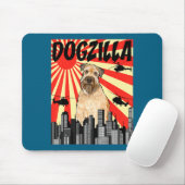 Funny Retro Japanese Dogzilla Soft Coated Wheaten Mousepad (Mit Mouse)