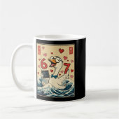 Funny Retro Japanese Goose Teacher 6 7 Meme Valent Kaffeetasse (Links)