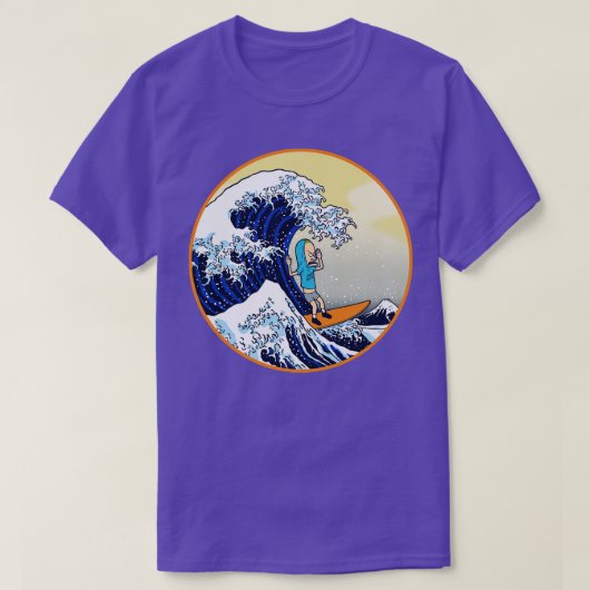 Funny Retro Japanisch große Welle von Kanagawa Fun T-Shirt (Design vorne)