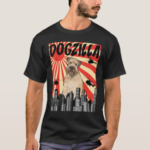 Funny Retro japanische Dogzilla weich überzogenes  T-Shirt
