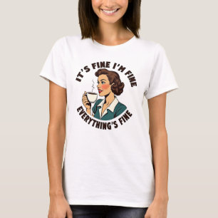 Funny Retro Kaffee Chaos Alles ist ein schönes T-S T-Shirt