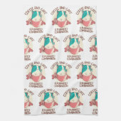 Funny Retro Kaffee und Katzen Geschirrtuch (Vertikal)