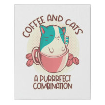 Funny Retro Kaffee und Katzen