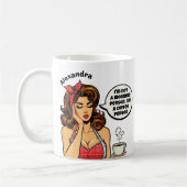 Funny Retro kein Individuelle Name am Morgen Kaffeetasse (Links)