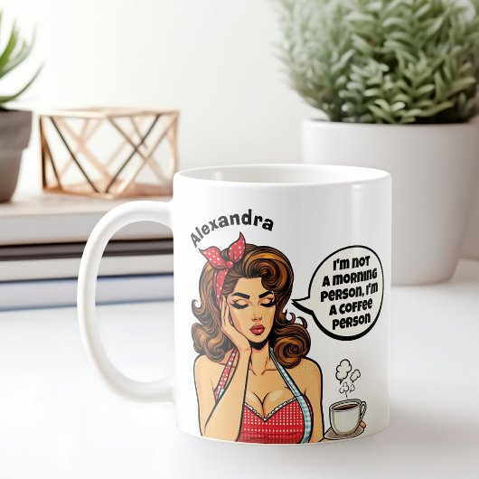 Funny Retro kein Individuelle Name am Morgen Kaffeetasse