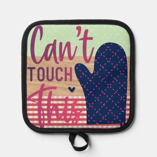 Funny Retro Kitchen Oven Mitt | Topflappen (Vorderseite)