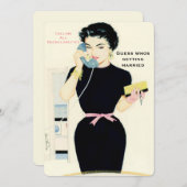 Funny Retro Klatsch Einladung (Vorne/Hinten)