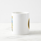 Funny Retro Lady fügt Monogramm hinzu Kaffeetasse (Mittel)