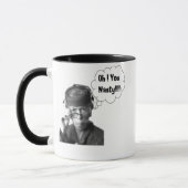 Funny Retro Lady Oh, du Eklig Tasse (Links)