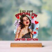 Funny Retro Lady Wortart Acrylschild (Neutral)