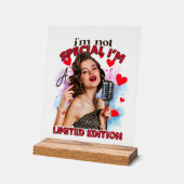 Funny Retro Lady Wortart Acrylschild (Winkel)