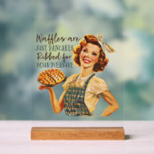 Funny Retro Lady Wortart Acrylschild (Neutral)