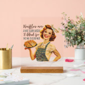 Funny Retro Lady Wortart Acrylschild (Hochzeit)