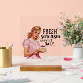 Funny Retro Lady Wortart Acrylschild (Hochzeit)