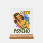 Funny Retro Lady Wortart Acrylschild (Vorderseite)