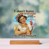 Funny Retro Lady Wortart Acrylschild (Neutral)