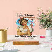 Funny Retro Lady Wortart Acrylschild (Hochzeit)