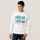 Funny Retro lässt es irgendwo anders im Winter sch Sweatshirt (Vorne ganz)