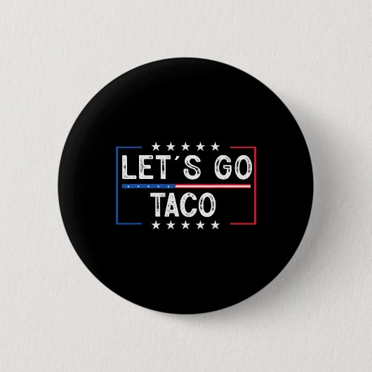 Funny Retro Let's Go Taco Button (Vorderseite)