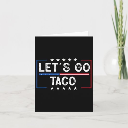 Funny Retro Let's Go Taco Karte (Vorderseite)