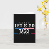 Funny Retro Let's Go Taco Karte (Gelbe Blume)
