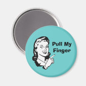 Funny Retro Magnet (Vorderseite/Rückseite)