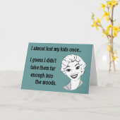 Funny Retro Mama Grußkarte Karte (Gelbe Blume)