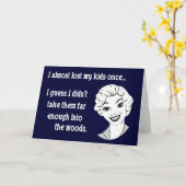 Funny Retro Mama Grußkarte Karte (Gelbe Blume)