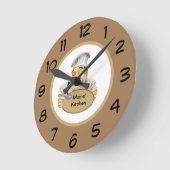 Funny Retro Mama Küchenmauer Runde Wanduhr (Winkel)