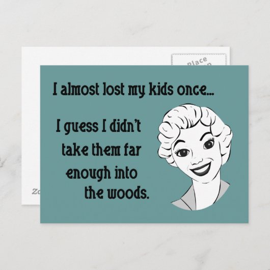 Funny Retro Mama Postcard Postkarte (Vorne/Hinten)