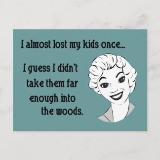 Funny Retro Mama Postcard Postkarte
