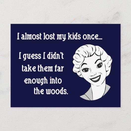 Funny Retro Mama Postcard Postkarte (Vorderseite)