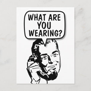 FUNNY RETRO MAN 'TALKING DIRTY' FUNNY POSTCARD POSTKARTE