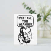 FUNNY RETRO MAN 'TALKING DIRTY' POSTCARD POSTKARTE (Stehend Vorderseite)