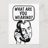 FUNNY RETRO MAN 'TALKING DIRTY' POSTCARD POSTKARTE (Vorderseite)